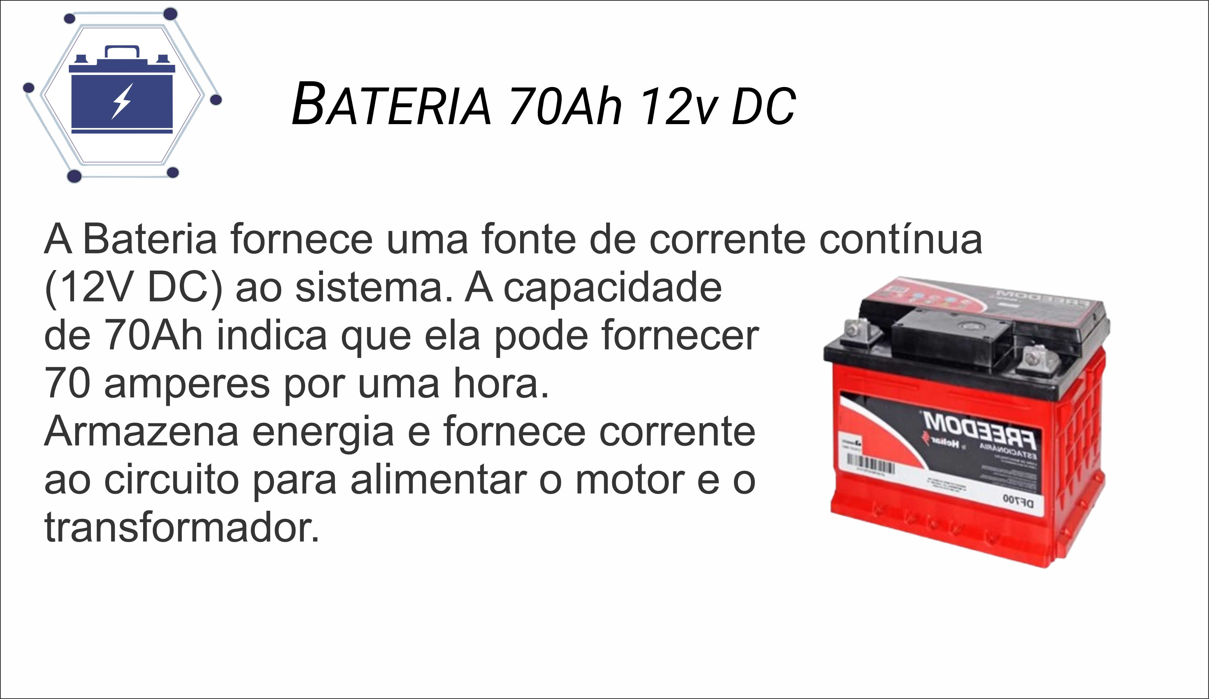 Bateria Estacionária 70Ah